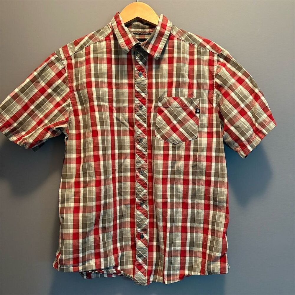 Marmot Men's Plaid Button-Up Shirt L Multicolor Short Sleeve Casual